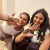 A henna artist creates custom designs with natural henna for events in Sheffield.